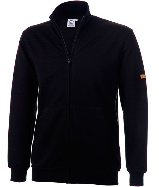 ESD sweat jacket/zip navy 300 g/m²