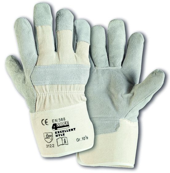 4Safe HYLE Excellent cow split leather gloves