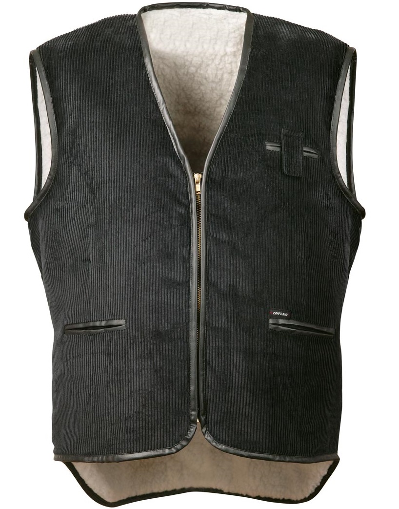 Craftland 1878 BUCHHOLZ Wide cord vest black