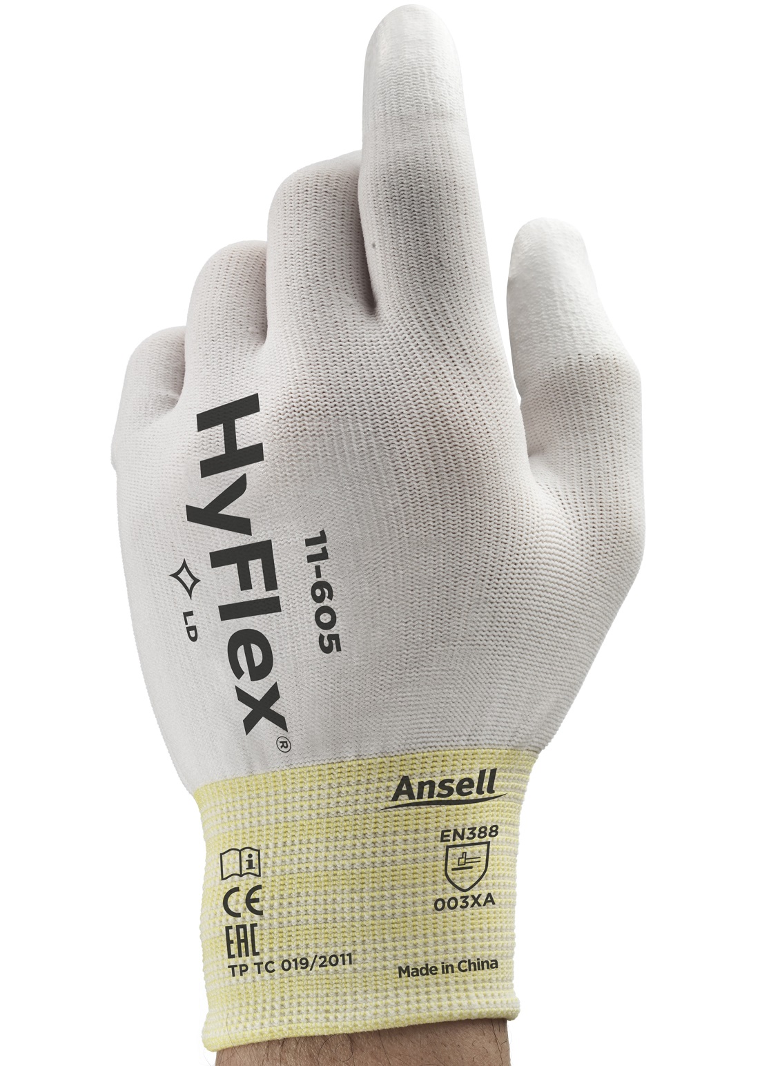 Ansell HyFlex 11-605 protective gloves with PU coating