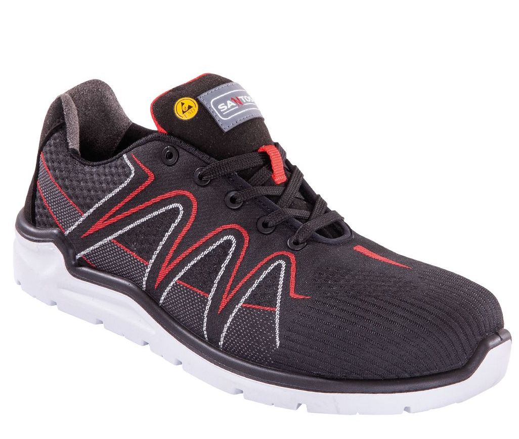 Santos Black-red S46 low shoes S3-ESD