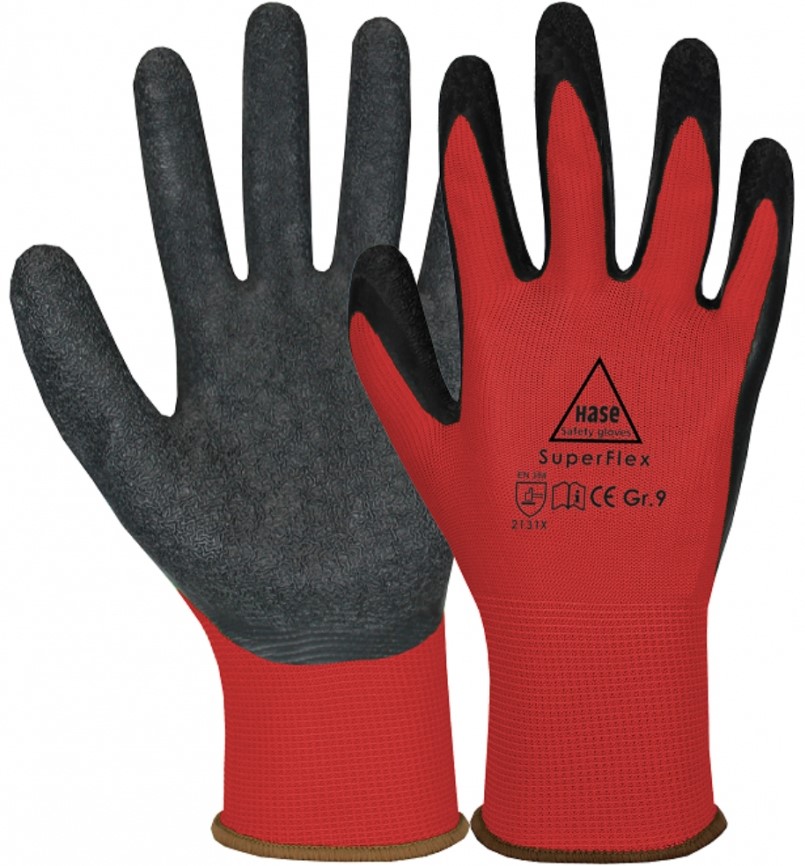 Hare 508610R SuperFlex Red Latex Protective Gloves