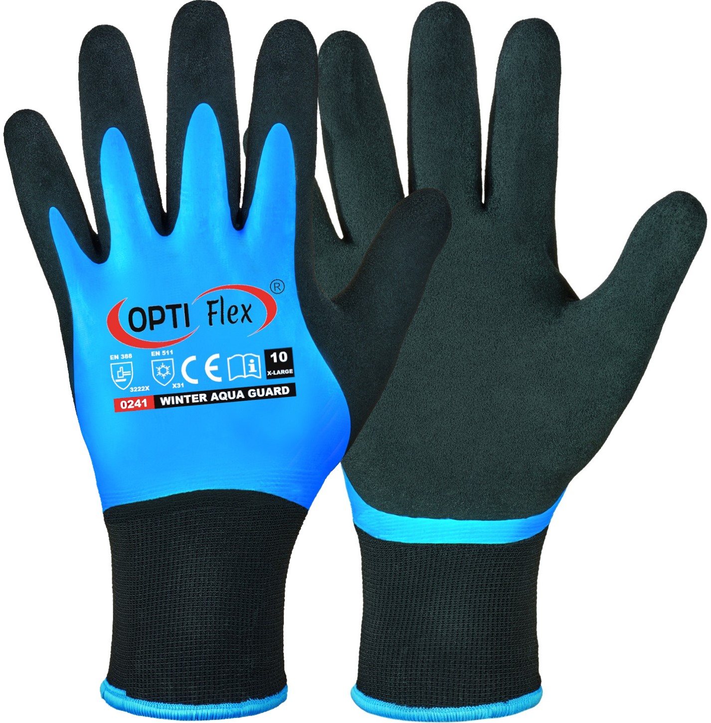 OPTI Flex Winter Aqua Guard 0241 Cold Protection Gloves with Latex Coating