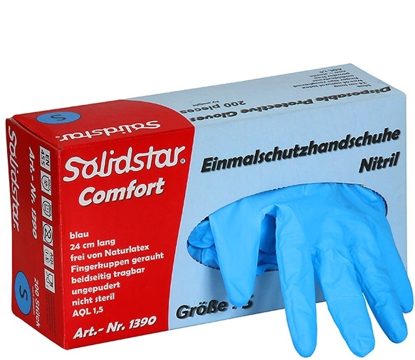 Solidstar 1390 Nitrile disposable gloves
