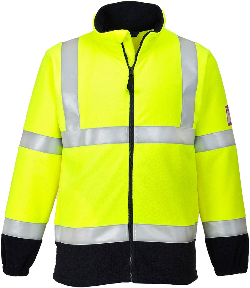 Portwest FR31 Flame retardant, antistatic warning fleece jacket bright yellow