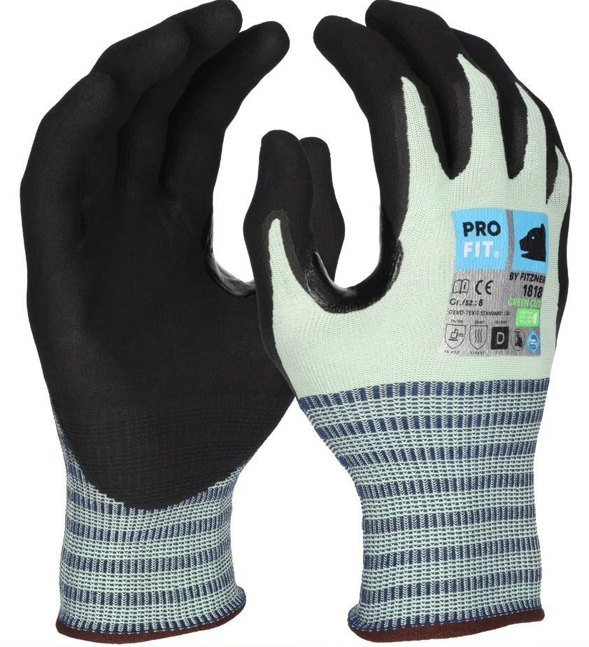 Pro-Fit 1818 "Green Cut D" Nitrile Cut Protection Gloves Level D