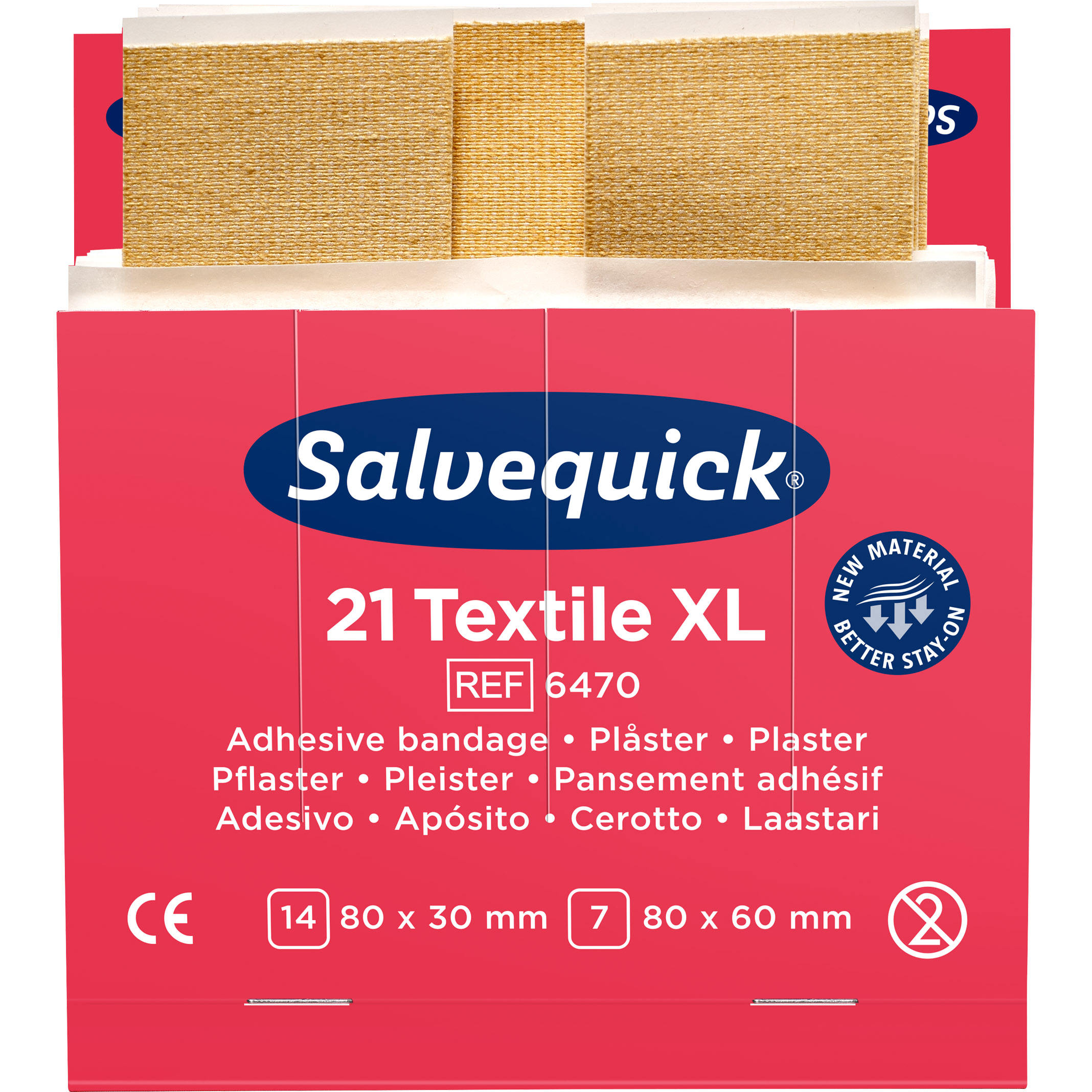 Salvequick 6470 Textile Plaster, Extra Large