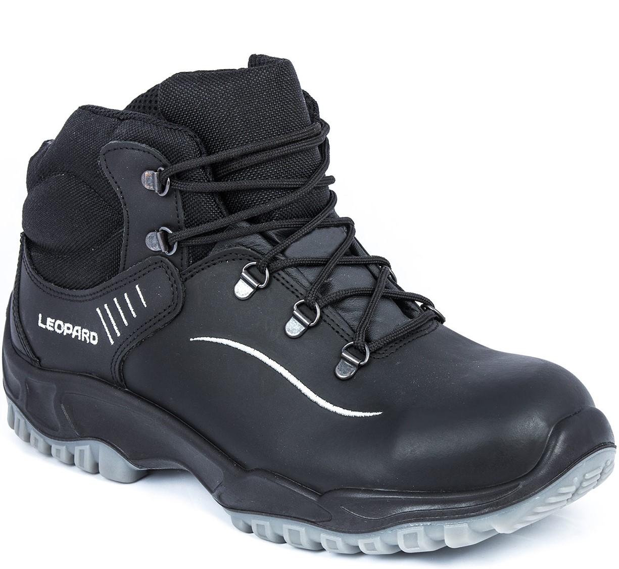 Leopard 01480 Laced boot S3 black/silver (reflective)