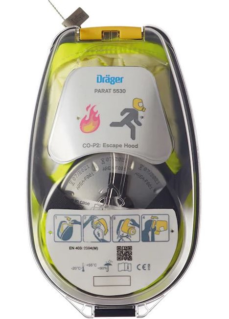 Dräger PARAT 5530 Fire Escape Hood Hard Case R59435