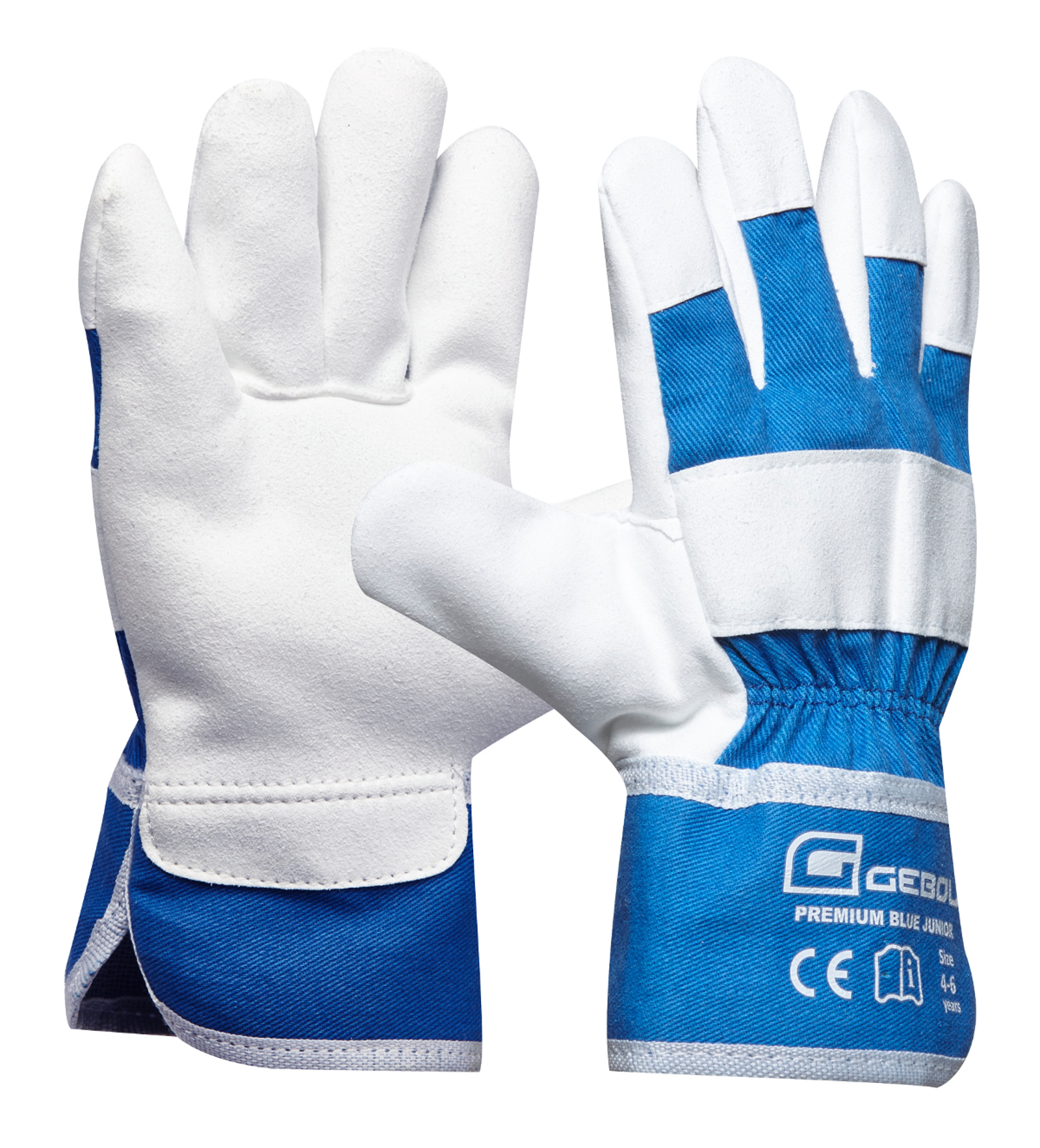 Gebol Premium Blue Junior children gloves made of cotton & microfaser