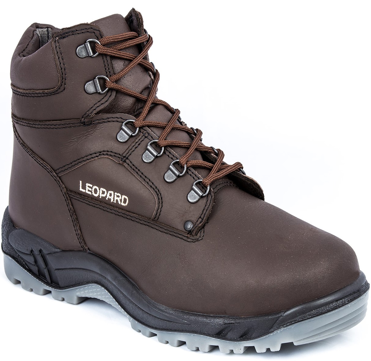 Leopard 485 laced boots S2 brown/pull up