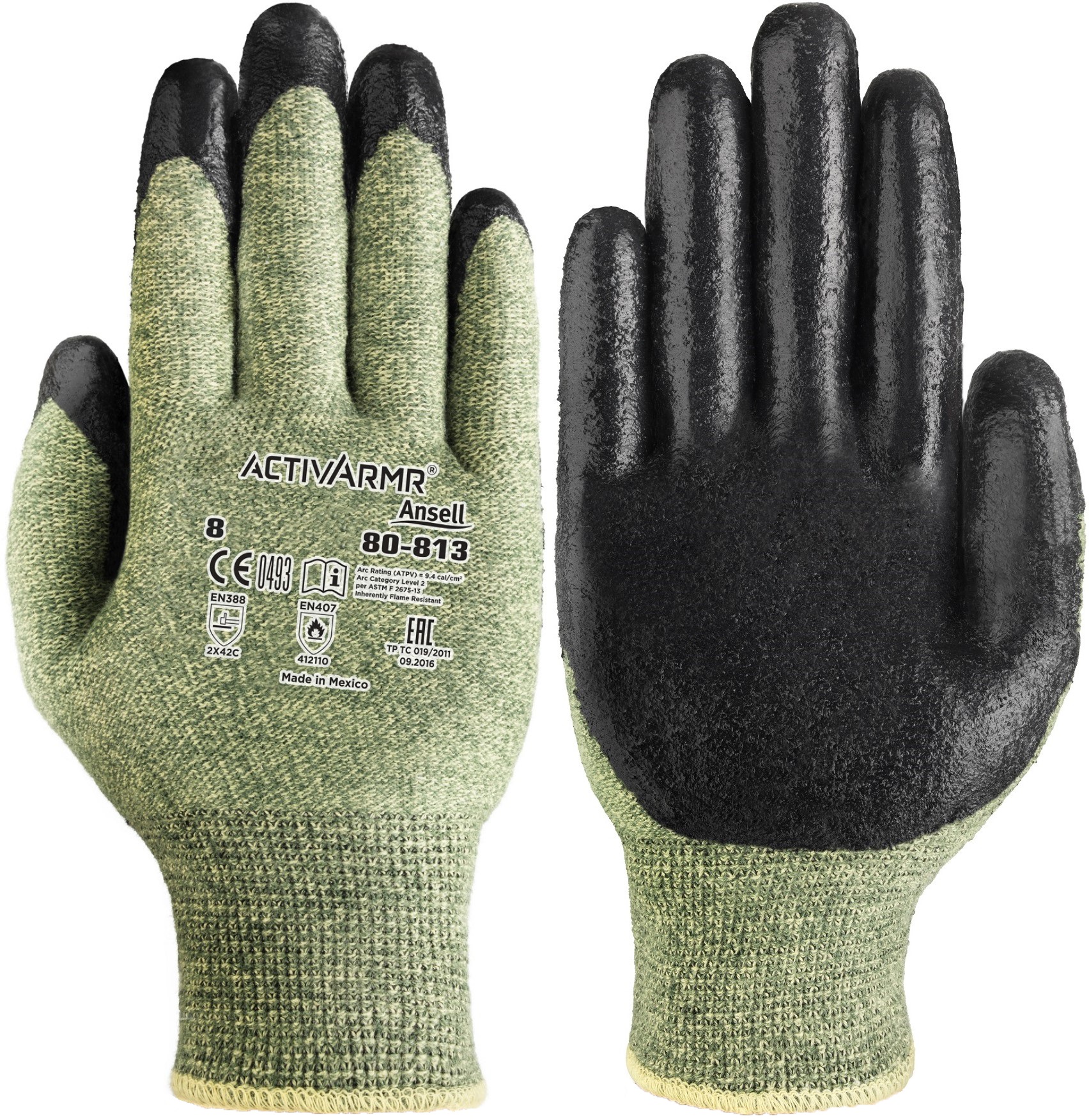 Ansell ActivArmr 80-813 Cut protection gloves with neoprene coating (ex: Powerflex®)