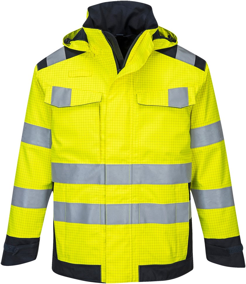 Portwest MV70 Modaflame rain multinorm warning jacket