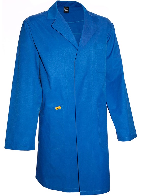 ESD men's coat long sleeve cornblue 155g/m²