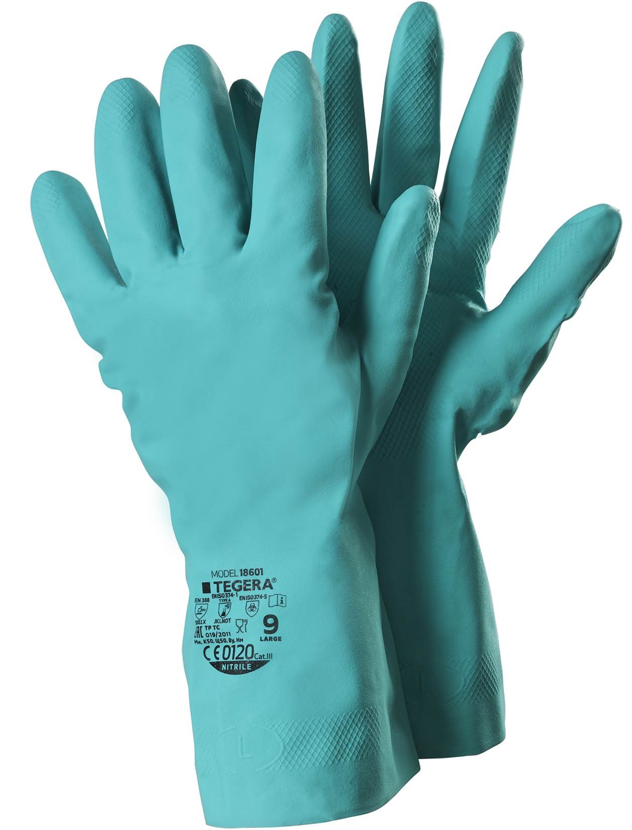 ejendals Tegera 18601 nitrile chemical protective gloves food grade
