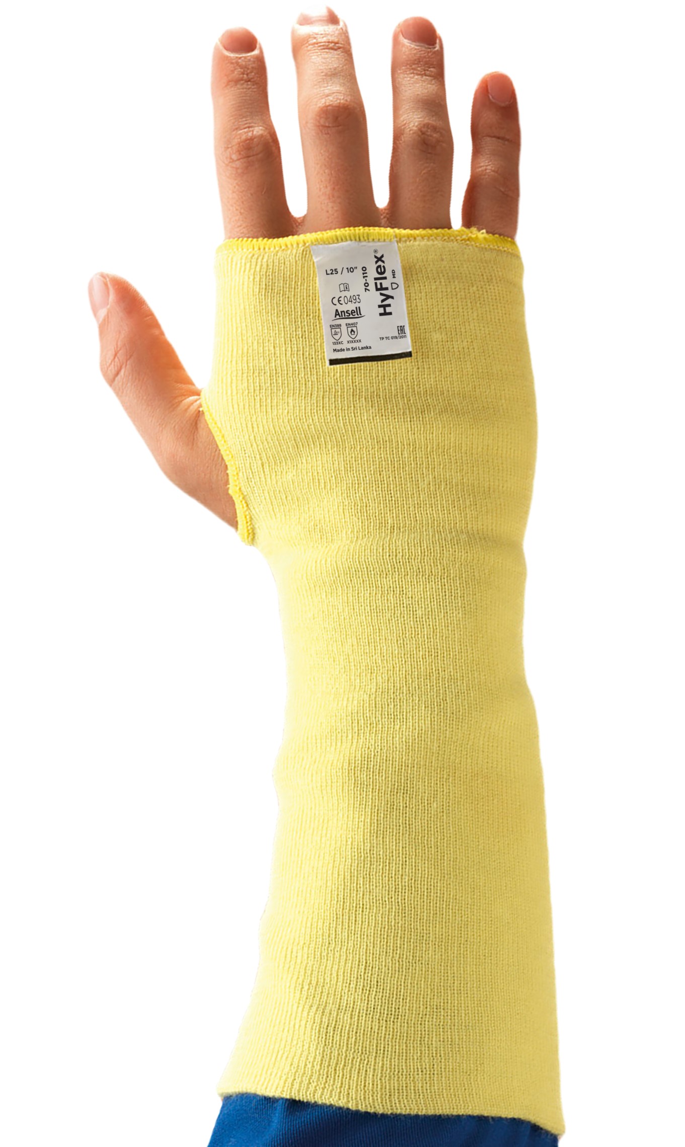 Ansell Arm guard 70-110 Kevlar up to 100 °C yellow 254 mm