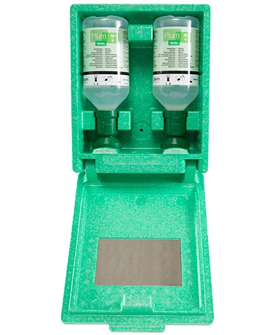Plum 4650 Eye flushing station in wall box with 2 x 500 ml eye flush
