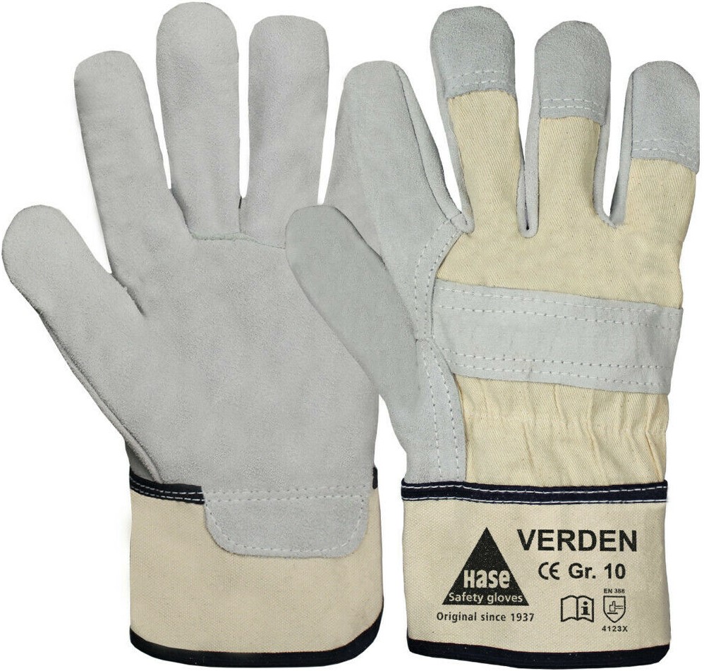 Hase 211400 VERDEN Cow split leather protective gloves