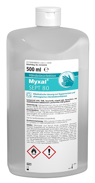 Greven Hand disinfectant Myxal Sept 80 - 500 ml bottle