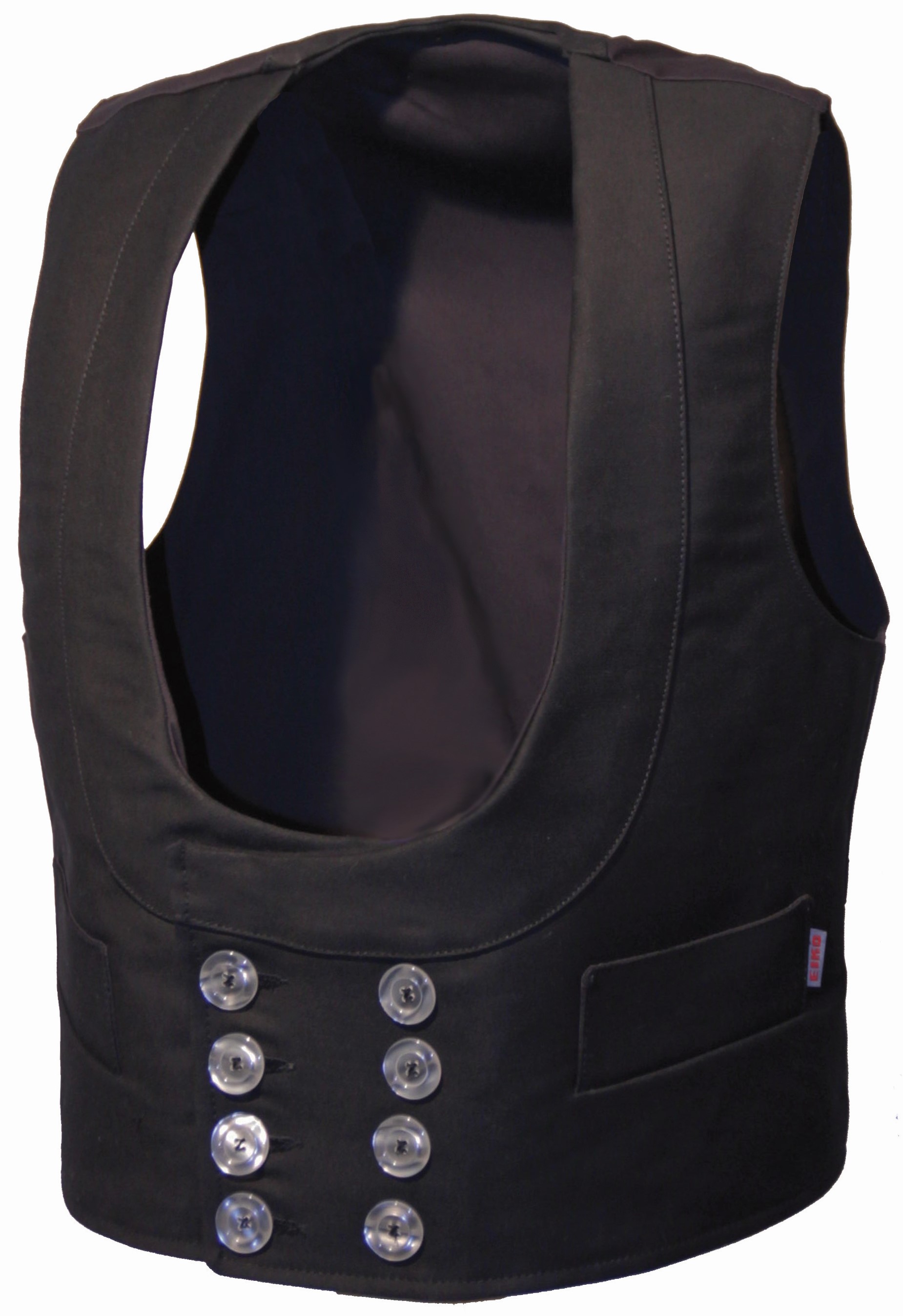 Eiko Ems double pilot shawl collar guild vest black