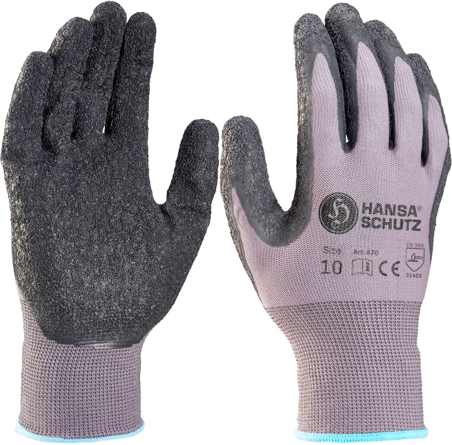 HansaTec 870 Protective gloves with latex coating