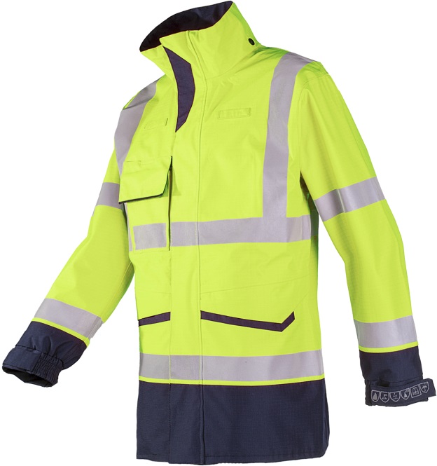Sioen Falcon 7229A2ET2 Multinorm high visibility rain jacket