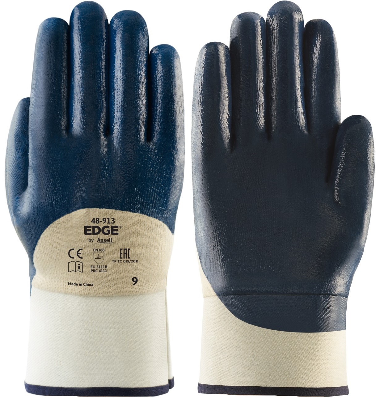 Ansell Edge 48-913 Level B Nitrile Protective Gloves
