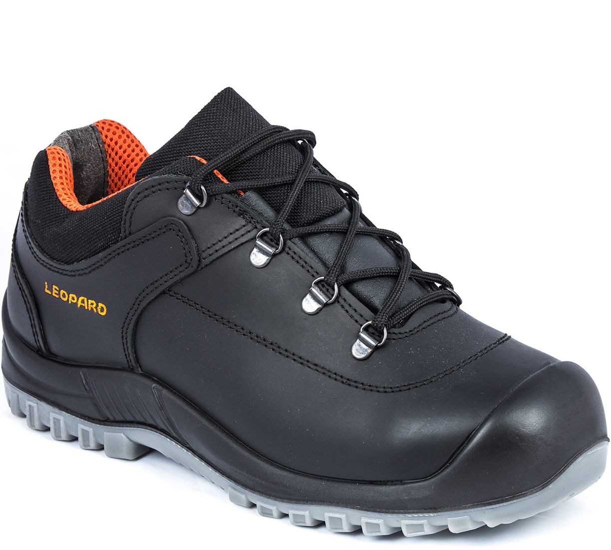 Leopard 12451 low shoes S3 black/orange