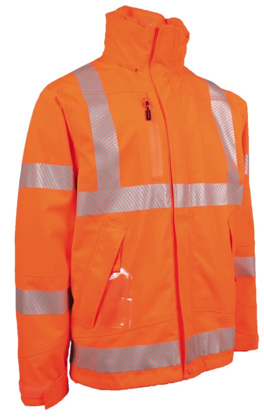 Lyngsøe 4WS-5057 warning rain jacket breathable