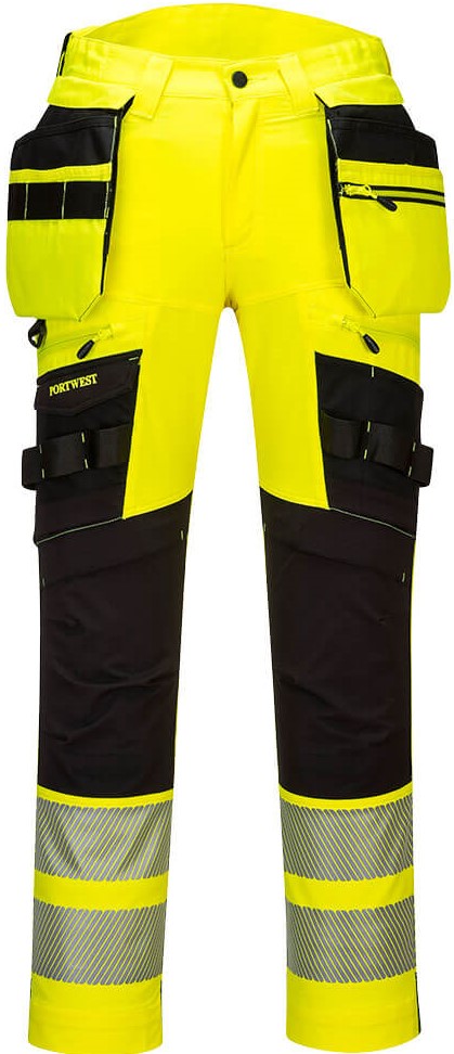 Portwest DX442 DX4 high-visibility trousers with detachable holster pockets