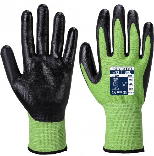 Portwest A645 Green Cut 5 Cut resistant gloves food certified