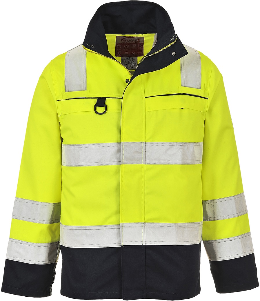 Portwest Bizflame FR61 Multinorm warning jacket bright yellow marine