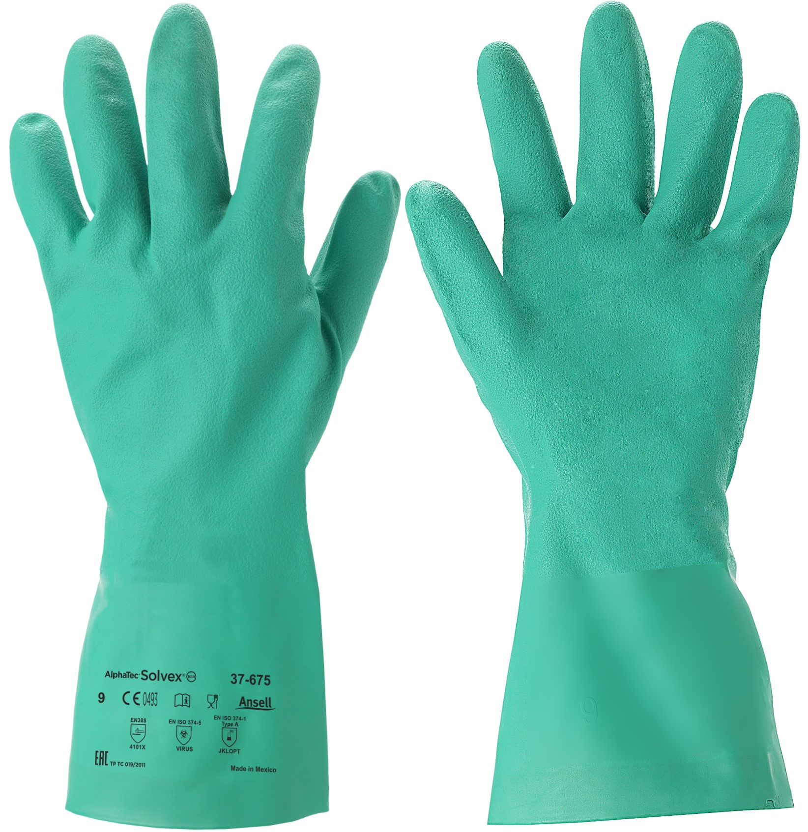 Ansell Sol-Vex 37-675 Chemical protective gloves