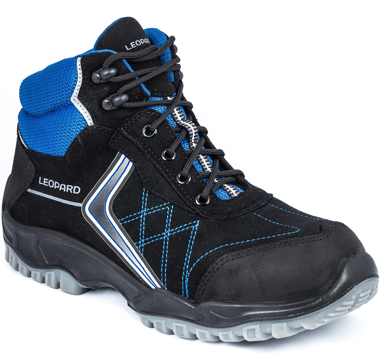 Leopard 01428 Laced boot S3 black/blue