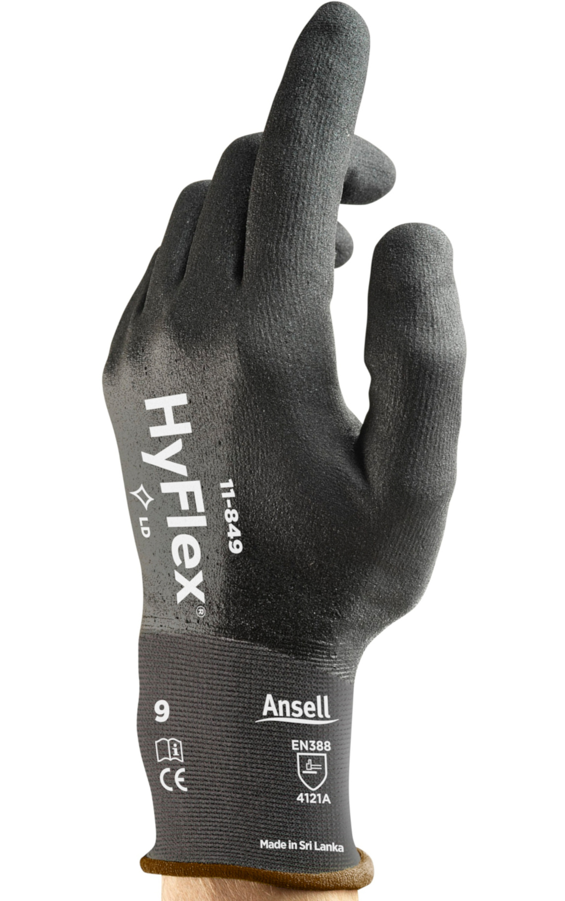 Ansell HyFlex 11-849 Cut resistant gloves with nitrile coating black