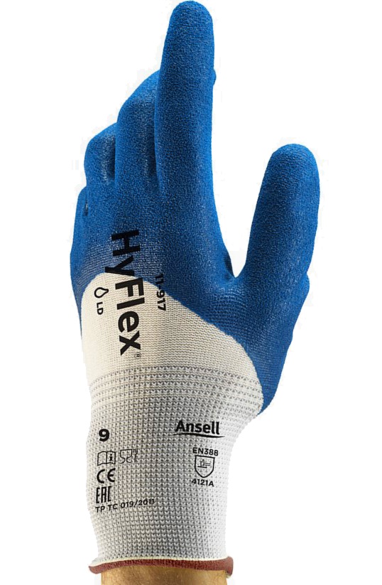 Ansell HyFlex 11-917 protective gloves with nitrile coating