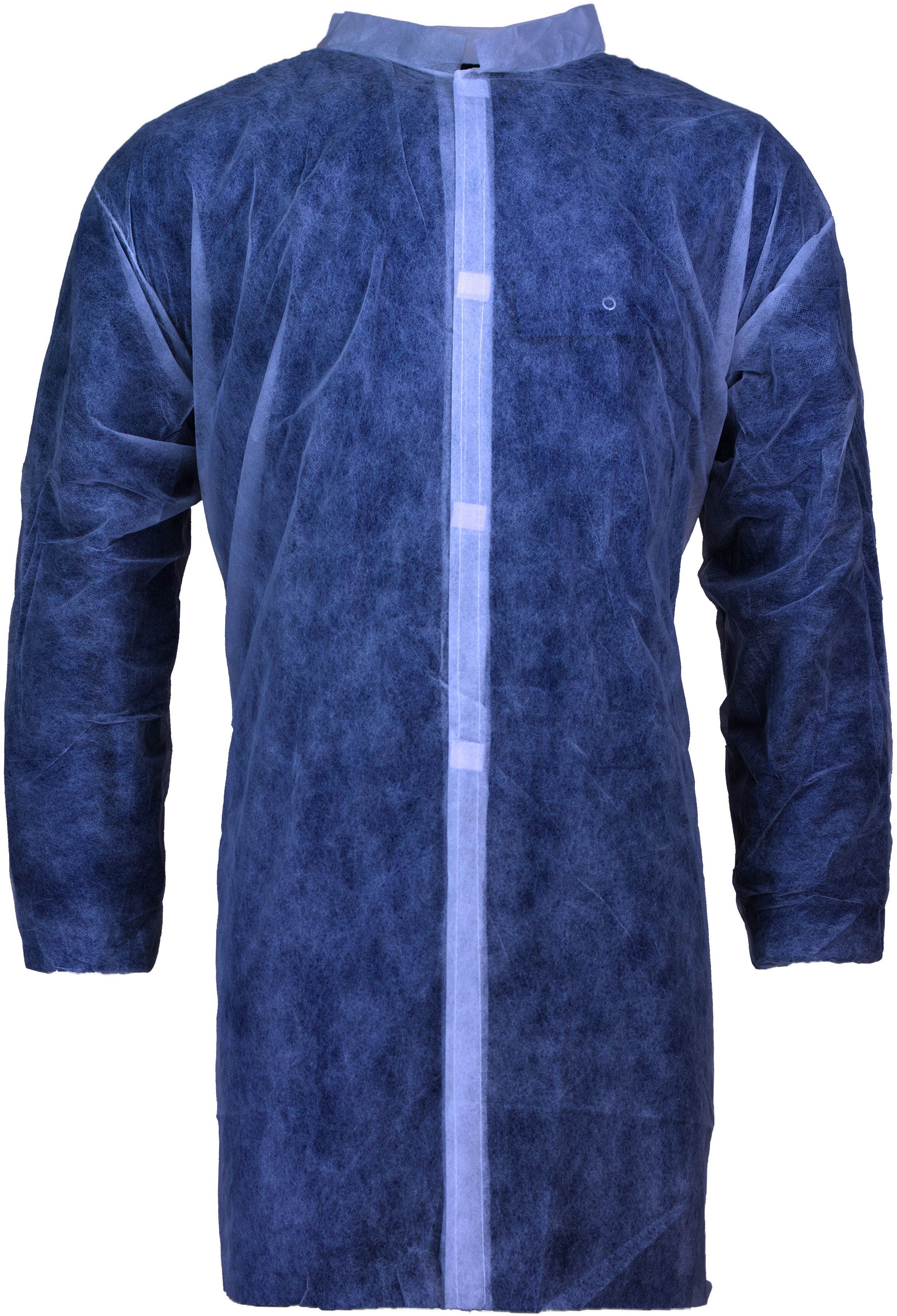 Asatex PKIO-KV30B disposable visitor gown with velcro fastener