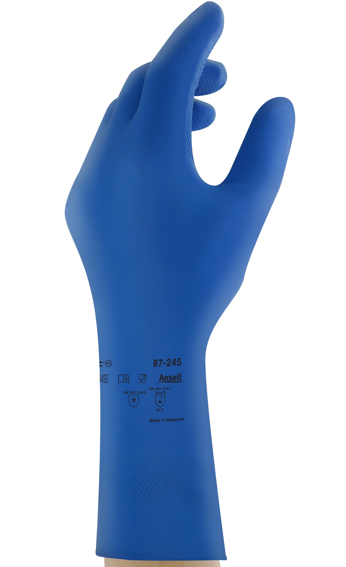 Ansell AlphaTec 87-245 latex chemical protective gloves