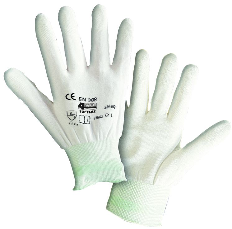 4Safe H502 Topflex protective gloves with PU coating on the fingertips