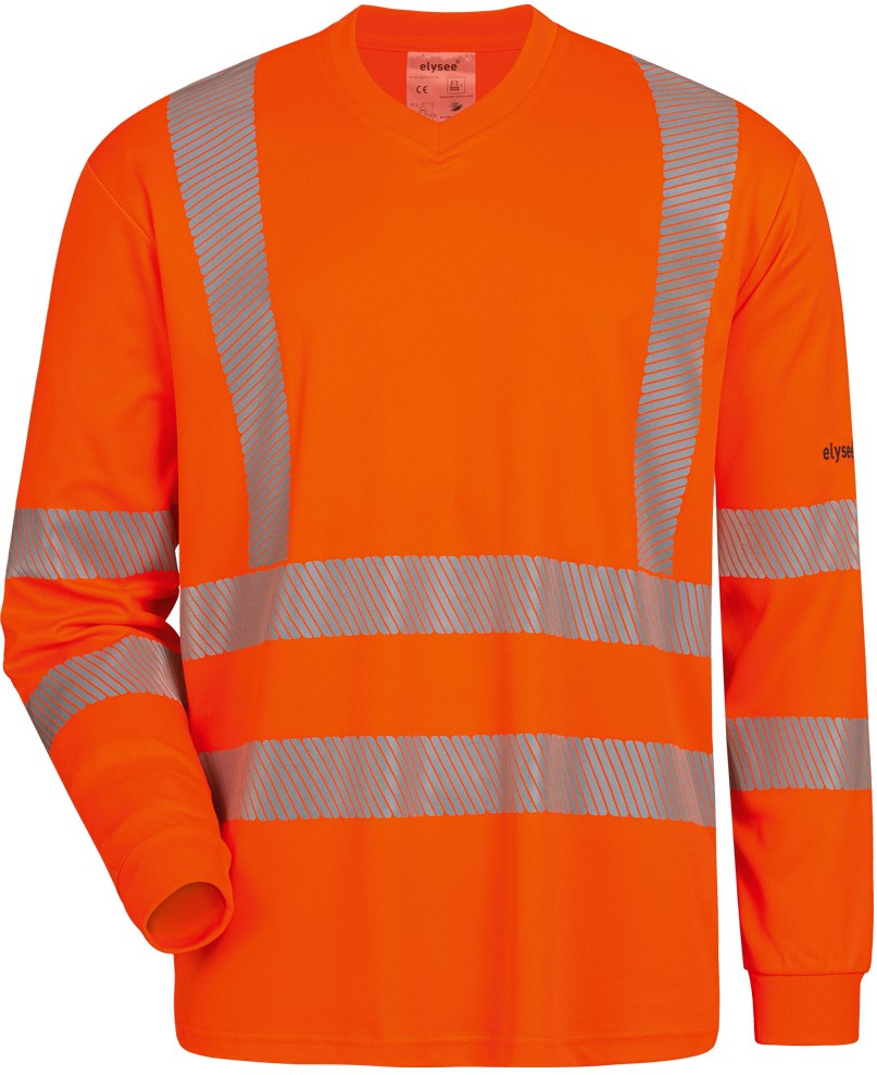 elysee 23496 LEMMER UV and warning protection long sleeve T-shirt orange