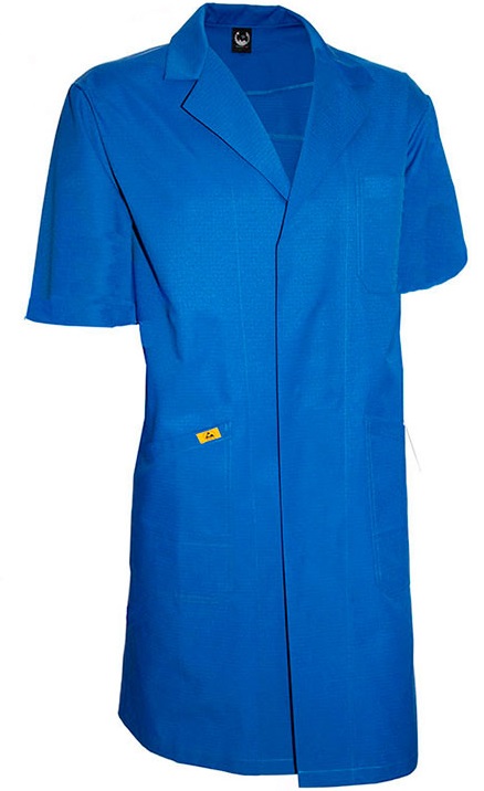 ESD men's coat short sleeve cornblue 155g/m²