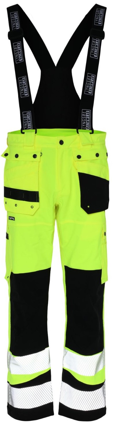 Lyngsøe 4WS-5083 high-visibility rain dungarees