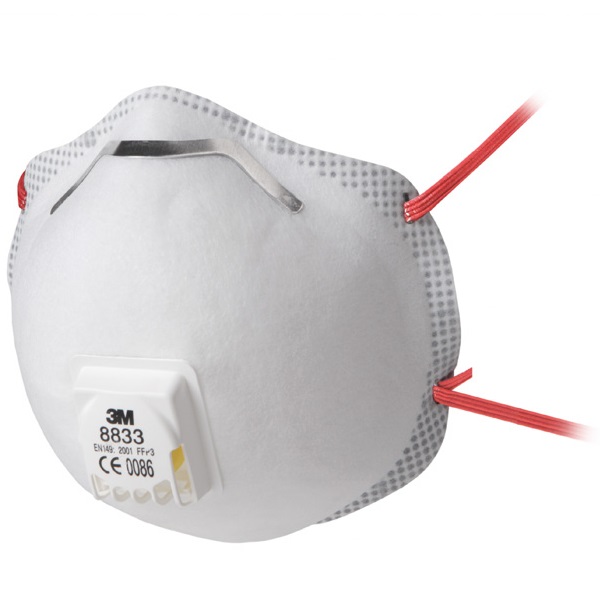 3M Fine dust mask 8833 FFP3 R D with exhalation valve