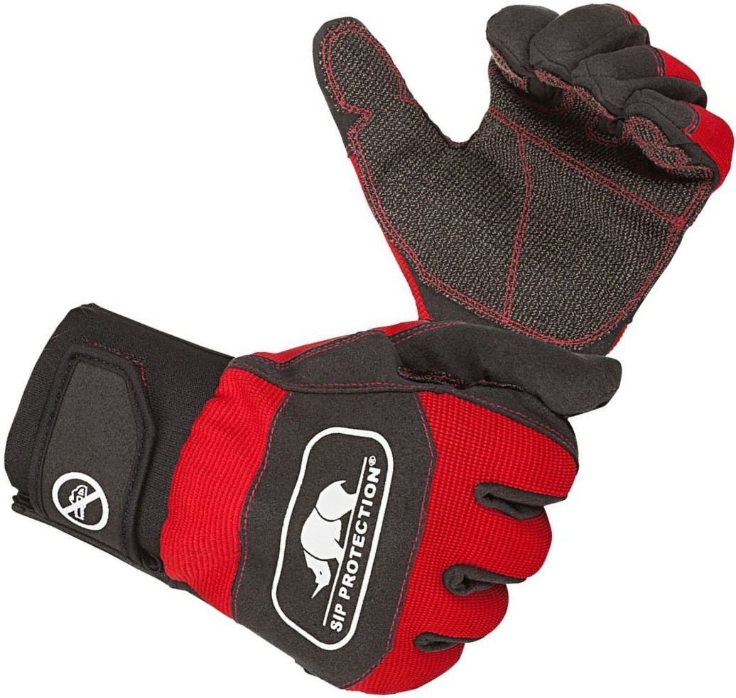 SIP Protection Heavy Duty 2XD1 work gloves black-red