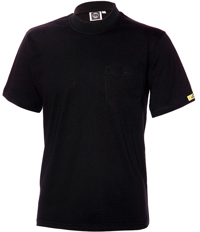 ESD T-Shirt short sleeve black 150g/m²