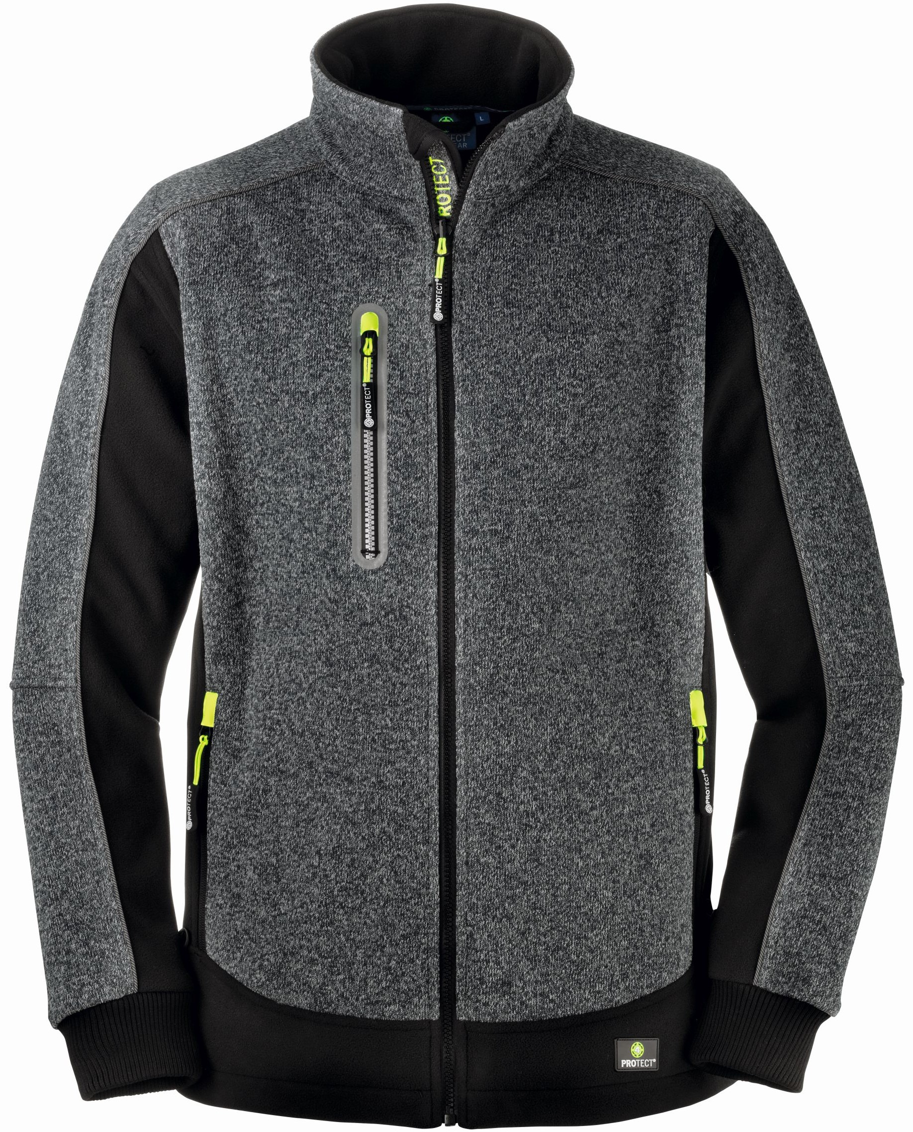 4 Protect MAINE 3355 Weather protection fleece jacket black and white 