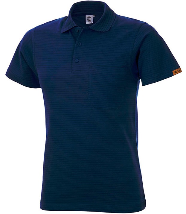 ESD Polo-Shirt short sleeve navy 180g/m²