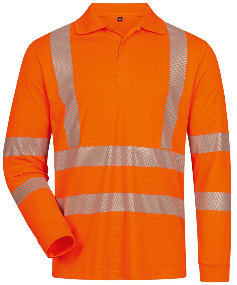 elysee 23498 Harlingen high visibility long sleeve polo shirt