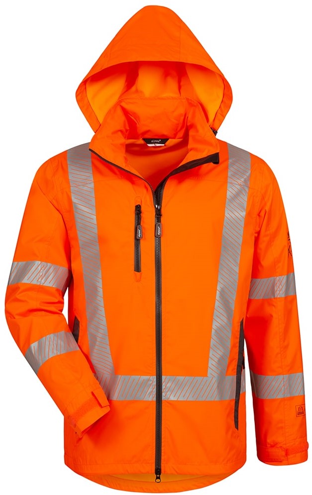elysee 22439 Aiden high-visibility rain jacket fluorescent orange