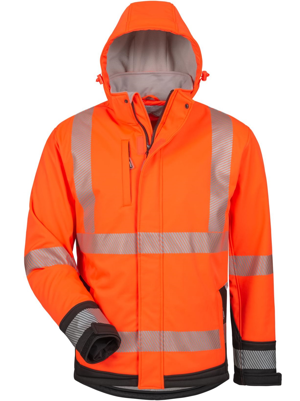 elysee 23436 LUKAS winter softshell jacket with warning protection fluorescent orange/black